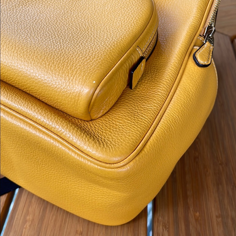 Coach C2221-5666 Court Pebbled Leather Backpack in Mussssstttttarrrrrddddd!!! - Picture 8 of 13